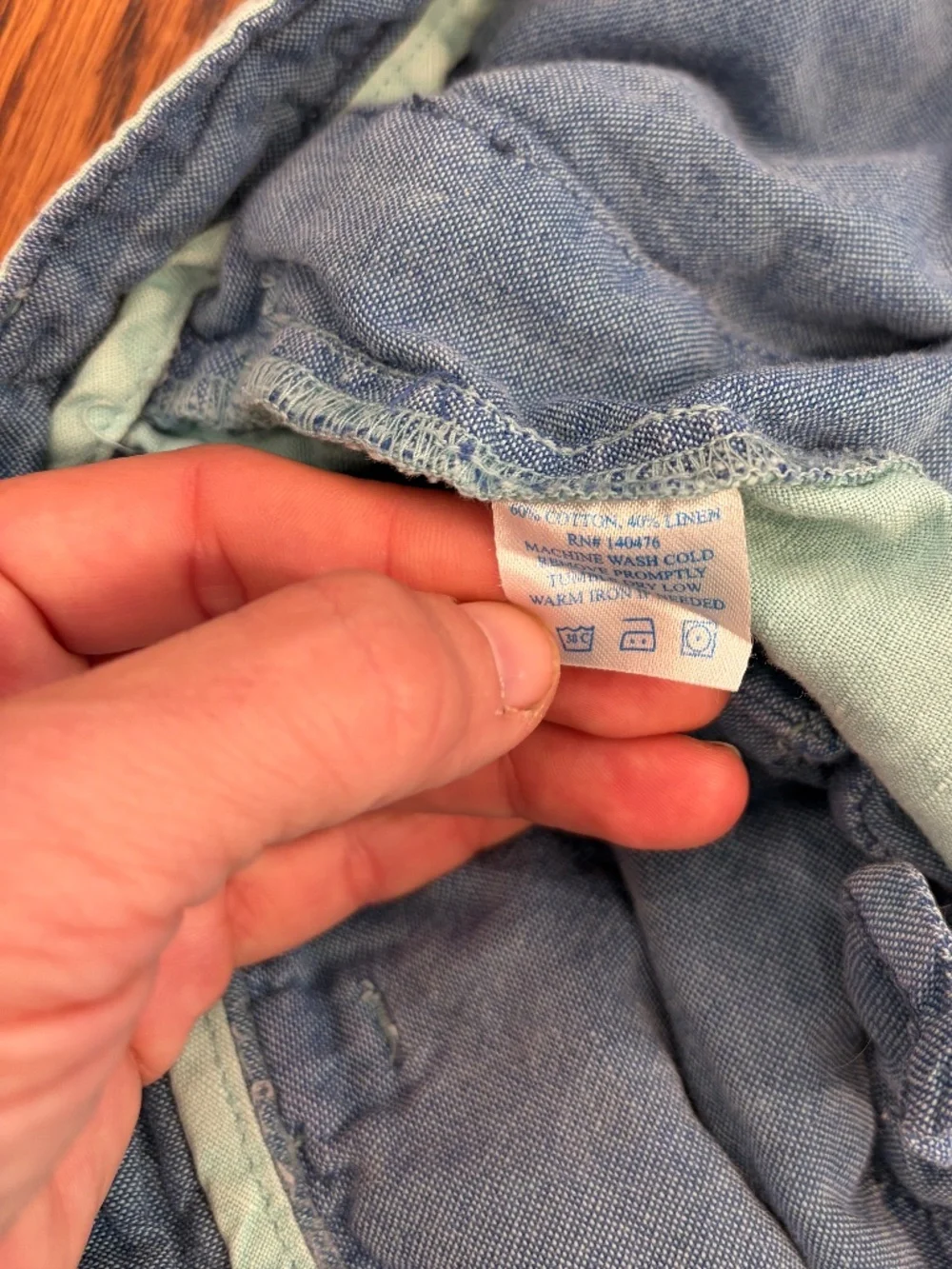 Faherty mens cotton linen shorts size 30 light blue broken in casual beach